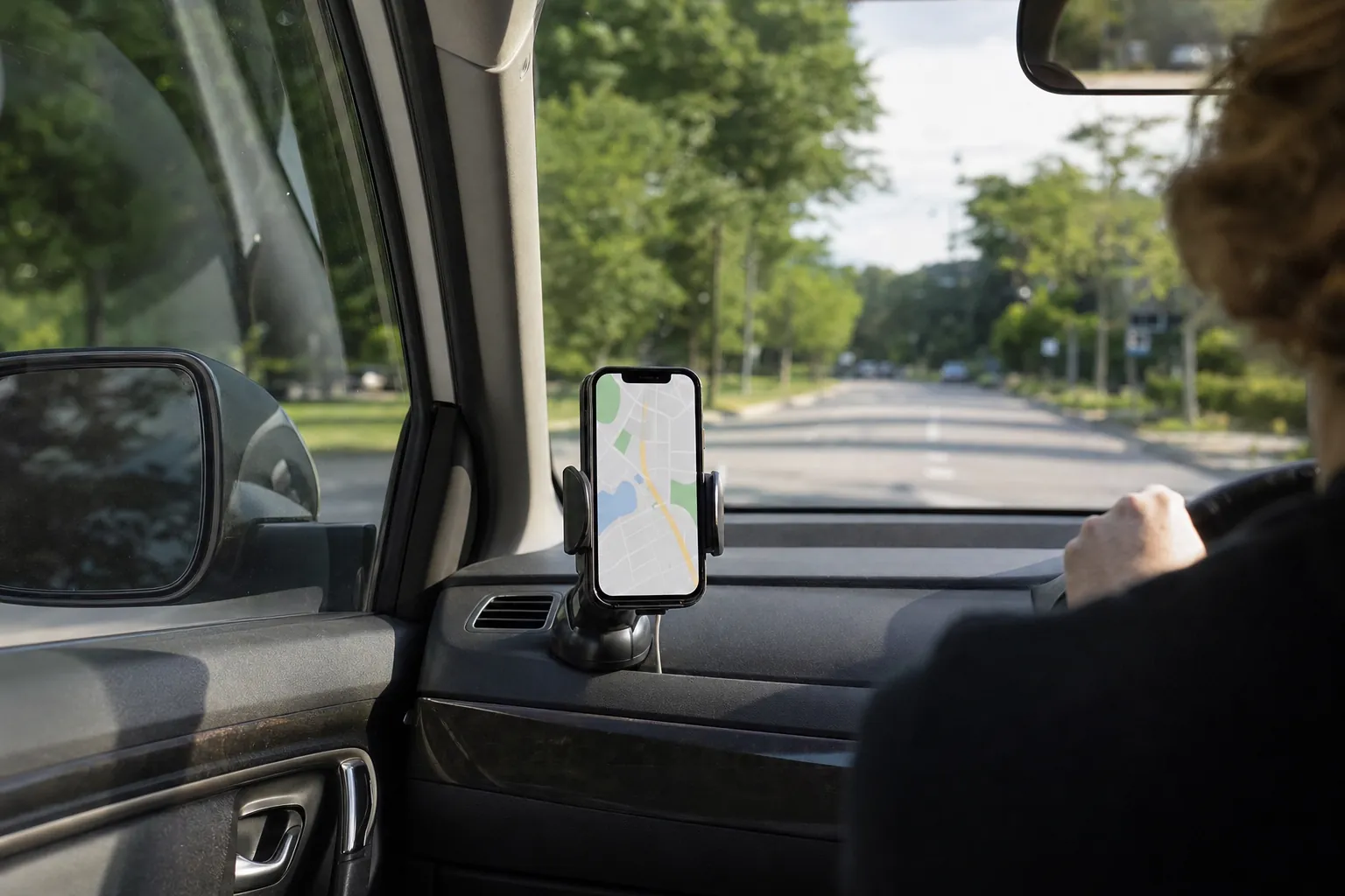 Phone navigation working normally in a car with ceramic tint