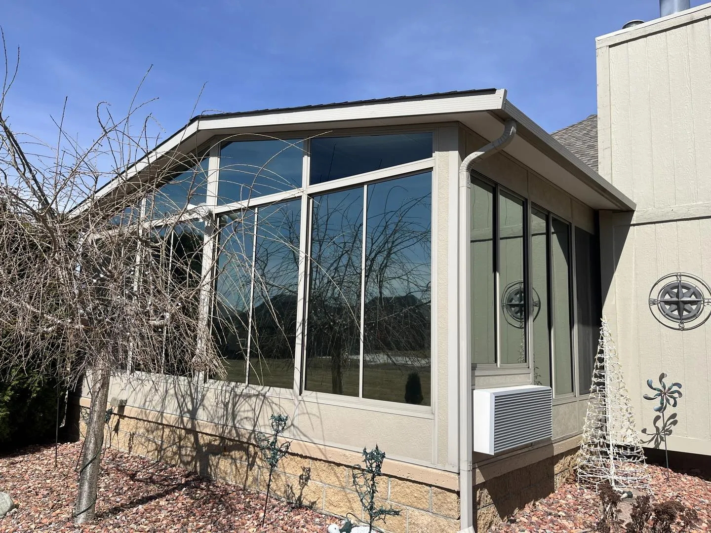 Sunroom on a Southeast Michigan home with window film on every pane